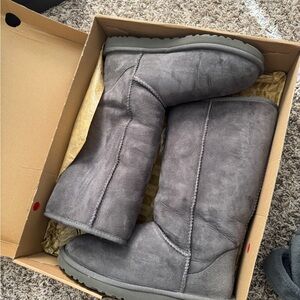 UGG Charcoal Suede Boots